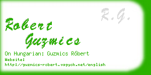 robert guzmics business card