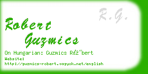 robert guzmics business card
